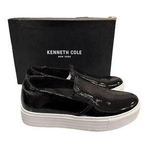 Kenneth Cole Joanie Slip On Shoes Womens Size 8.5 Black Platform Techni-Cole
